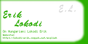 erik lokodi business card